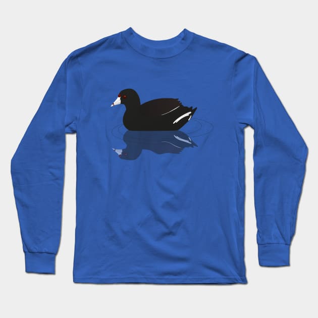 An American coot or mud hen Long Sleeve T-Shirt by Bwiselizzy